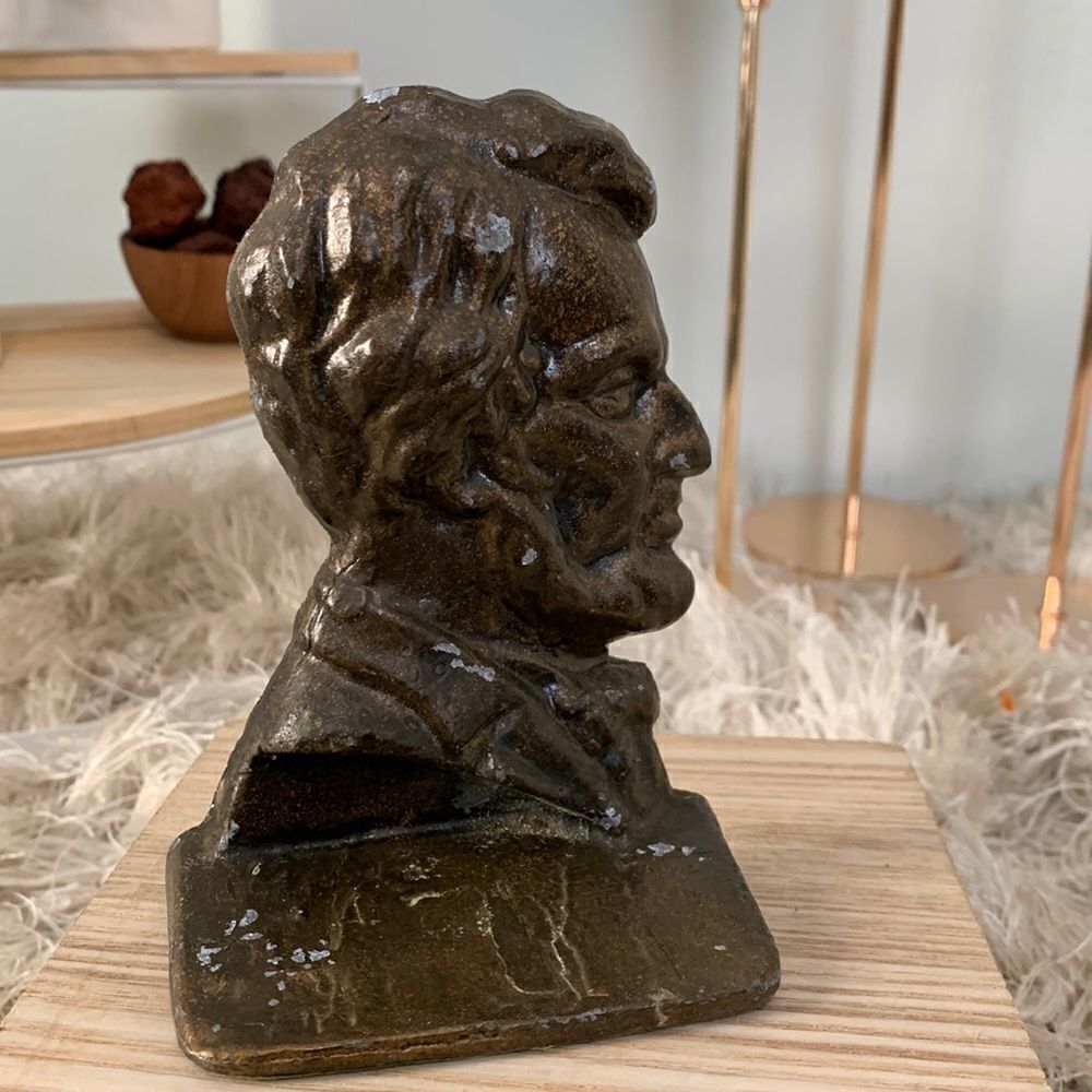 Vintage Abraham Lincoln Metal Bookend‎